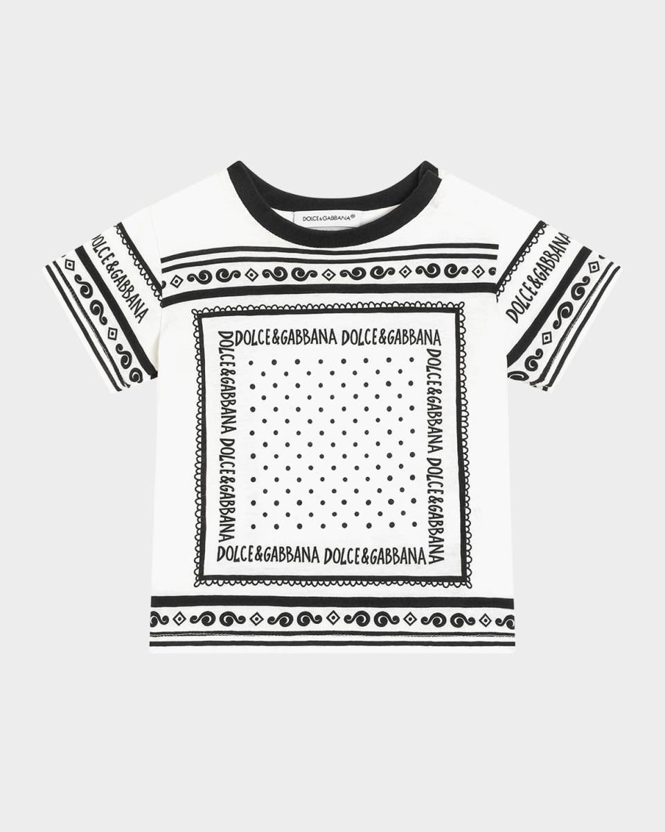 Boy's Bandana-Inspired Logo-Print T-Shirt, Size 1